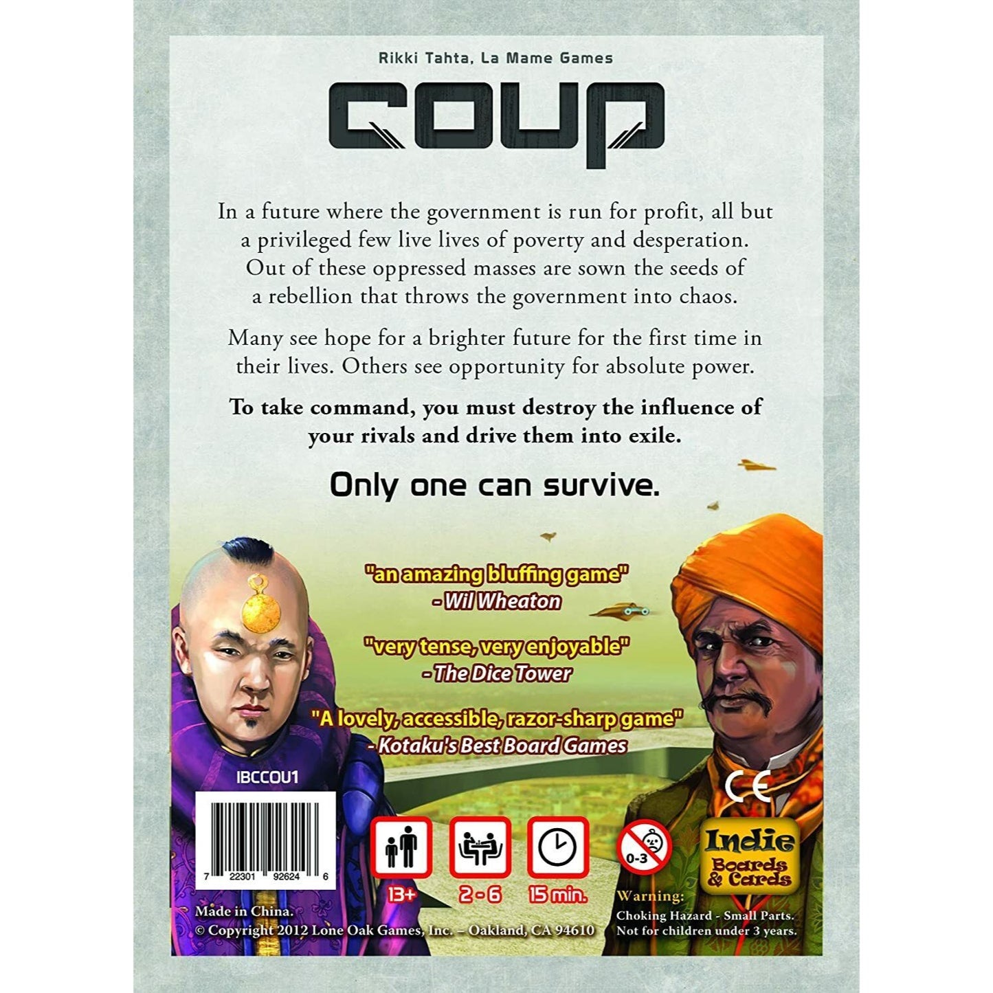 Toys Game Coup The Dystopian Universe Brand: Indie Boards and Cards 2 - 4 Player