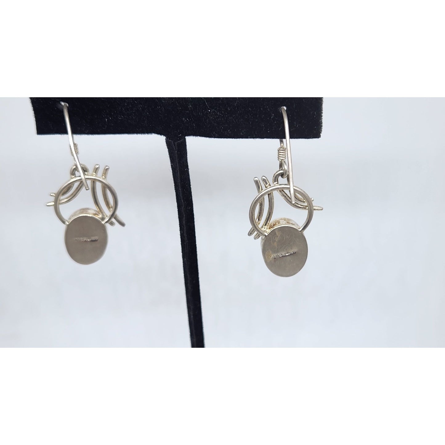 Butterscotch Amber Earrings 7.2 Gr Silver Hooks Amber 12mm x 15mm Silver Accents