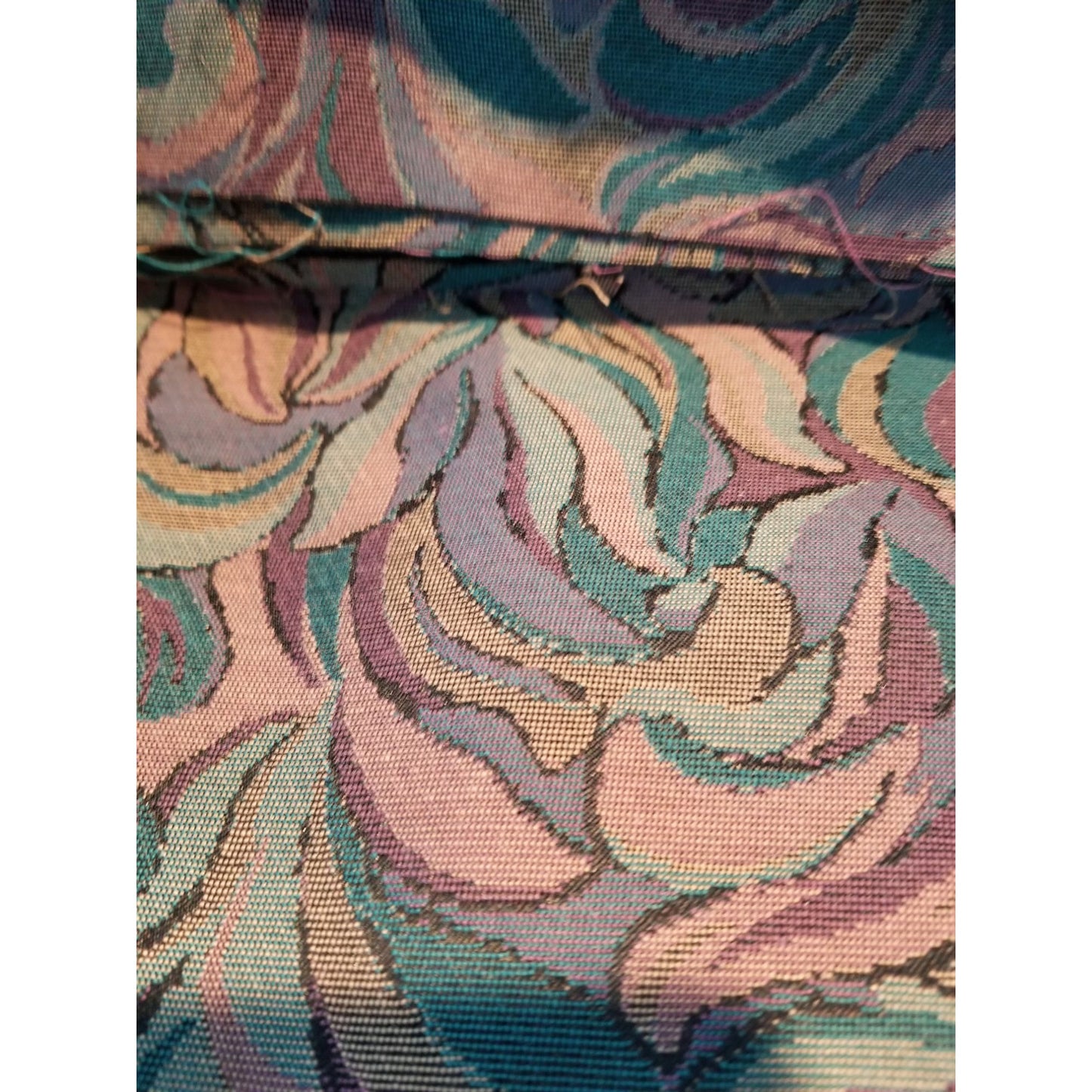 Material Fabric Upholstery Tapestry Green Brown Grey 44" x 54" Heavy