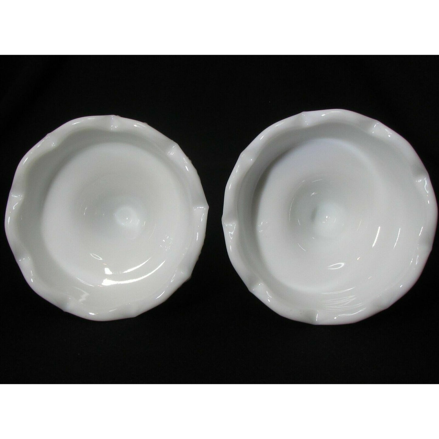 WESTMORLAND VINTAGE MILK GLASS CANDLE STICK HOLDERS “Grape Harvest” Pattern Pair