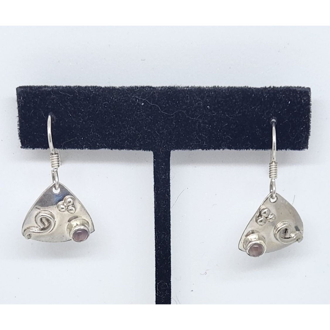 Jewelry Earrings Set Tiger Eye Circle 925 Silver Weight 4 Gr 18.5 ct Handmade