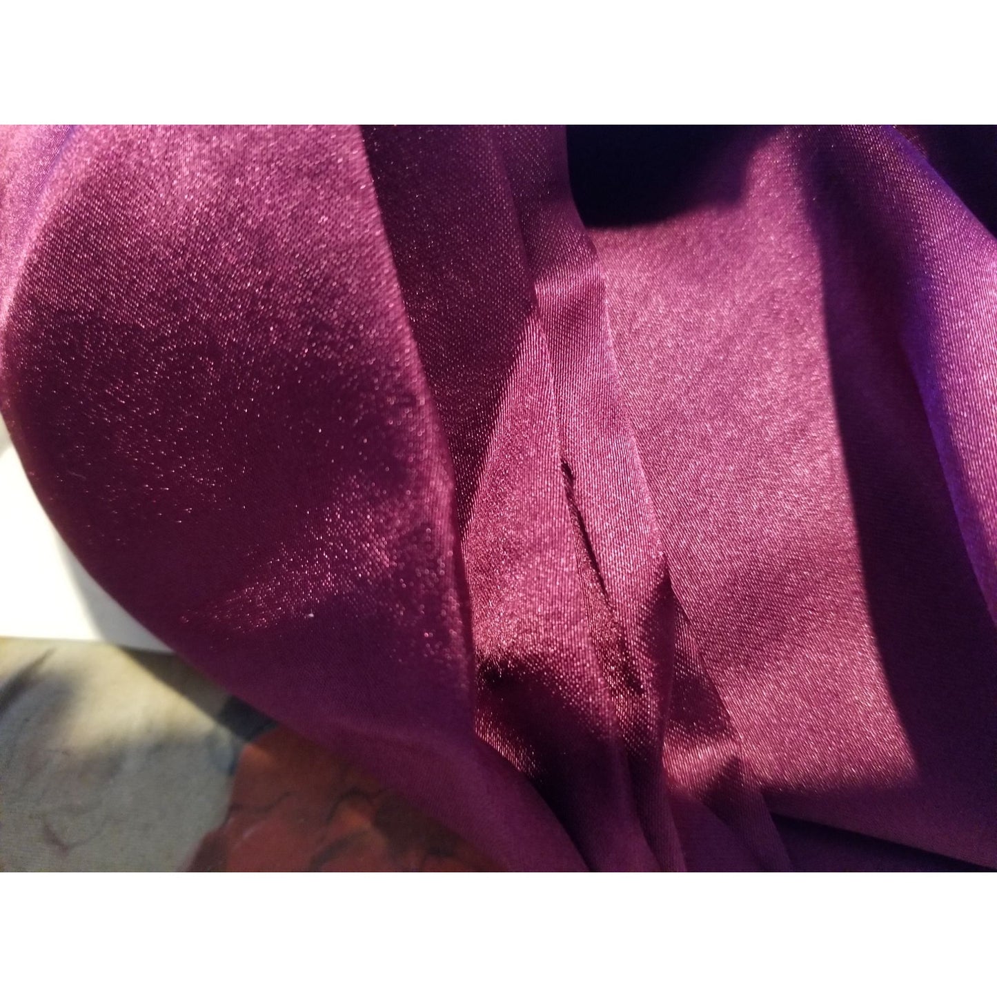 Material Fabric Satin 4 yards Burgundy Satin