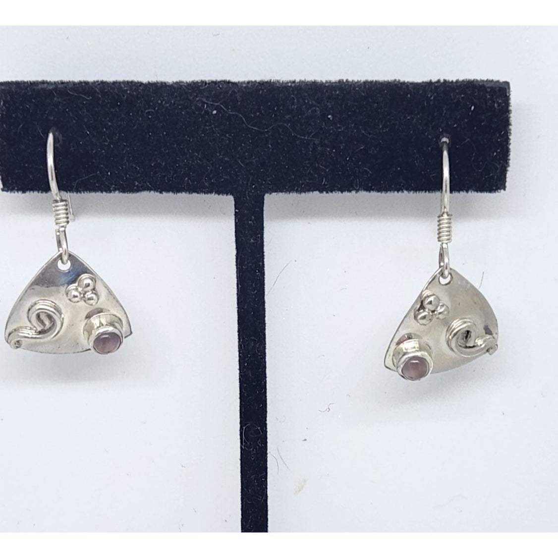 Jewelry Earrings Set Tiger Eye Circle 925 Silver Weight 4 Gr 18.5 ct Handmade