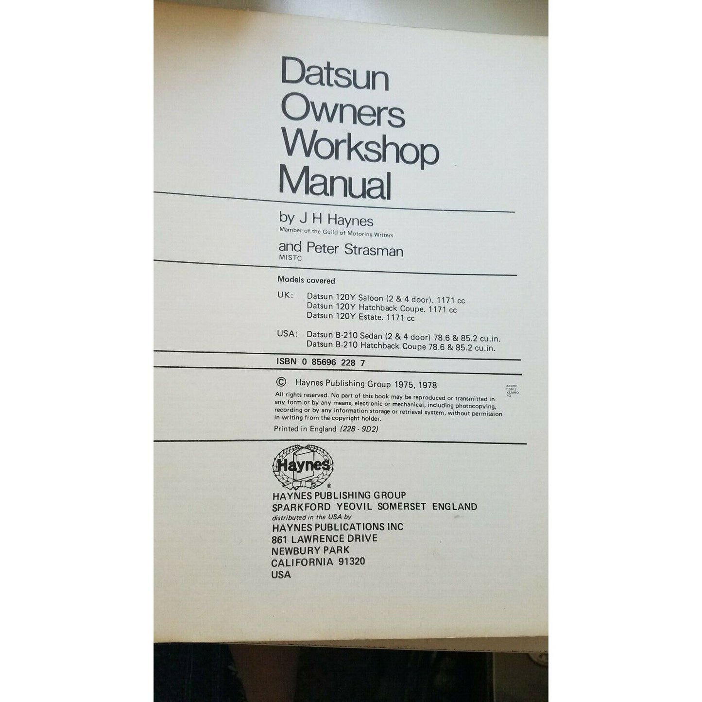 1968 -1973  Haynes Volkswagen  411  412  103 cu 1.7 L Owners Workshop Manual