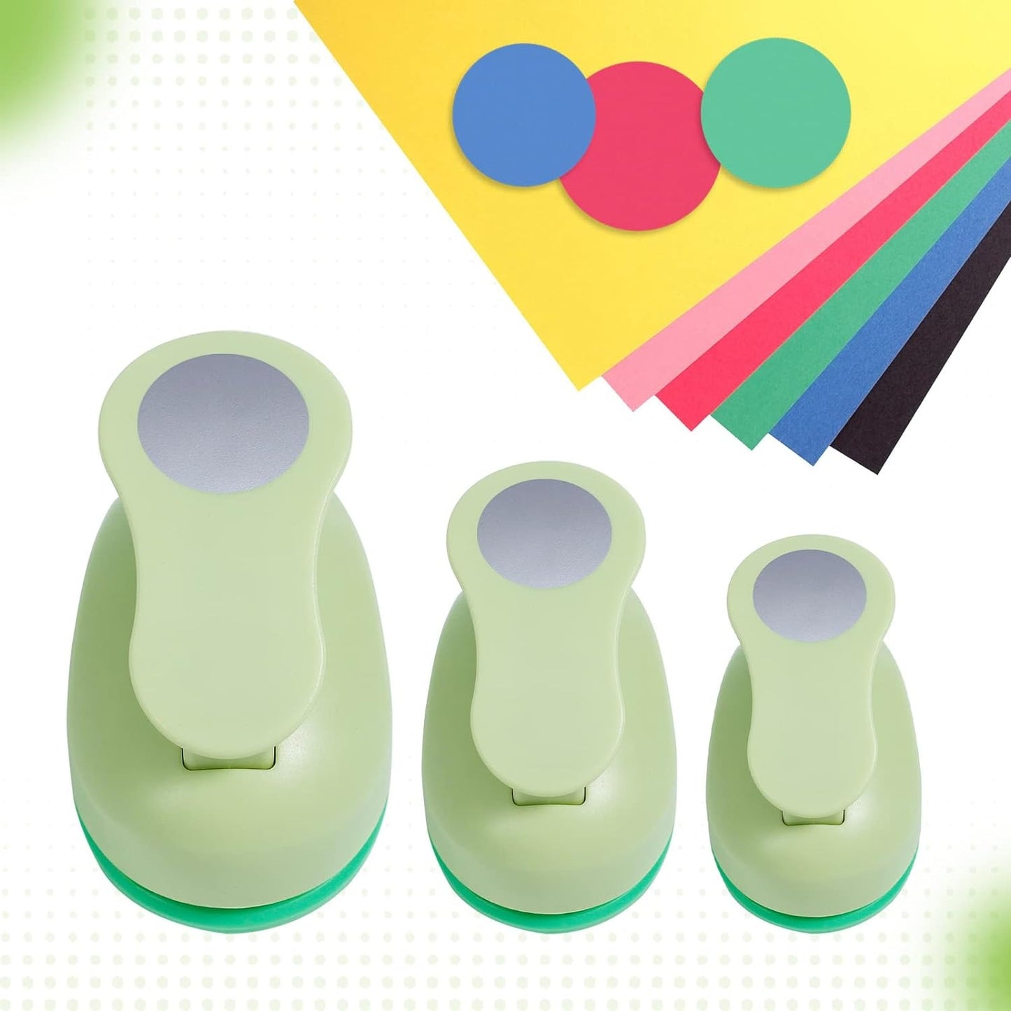 UCEC Circle Punch, 2+1.5+1Inch Circle Paper Punch, 3 Pcs Paper Punches for Crafting, Circle Hole Punch, Circle Cutter for Scrapbook, Cards,