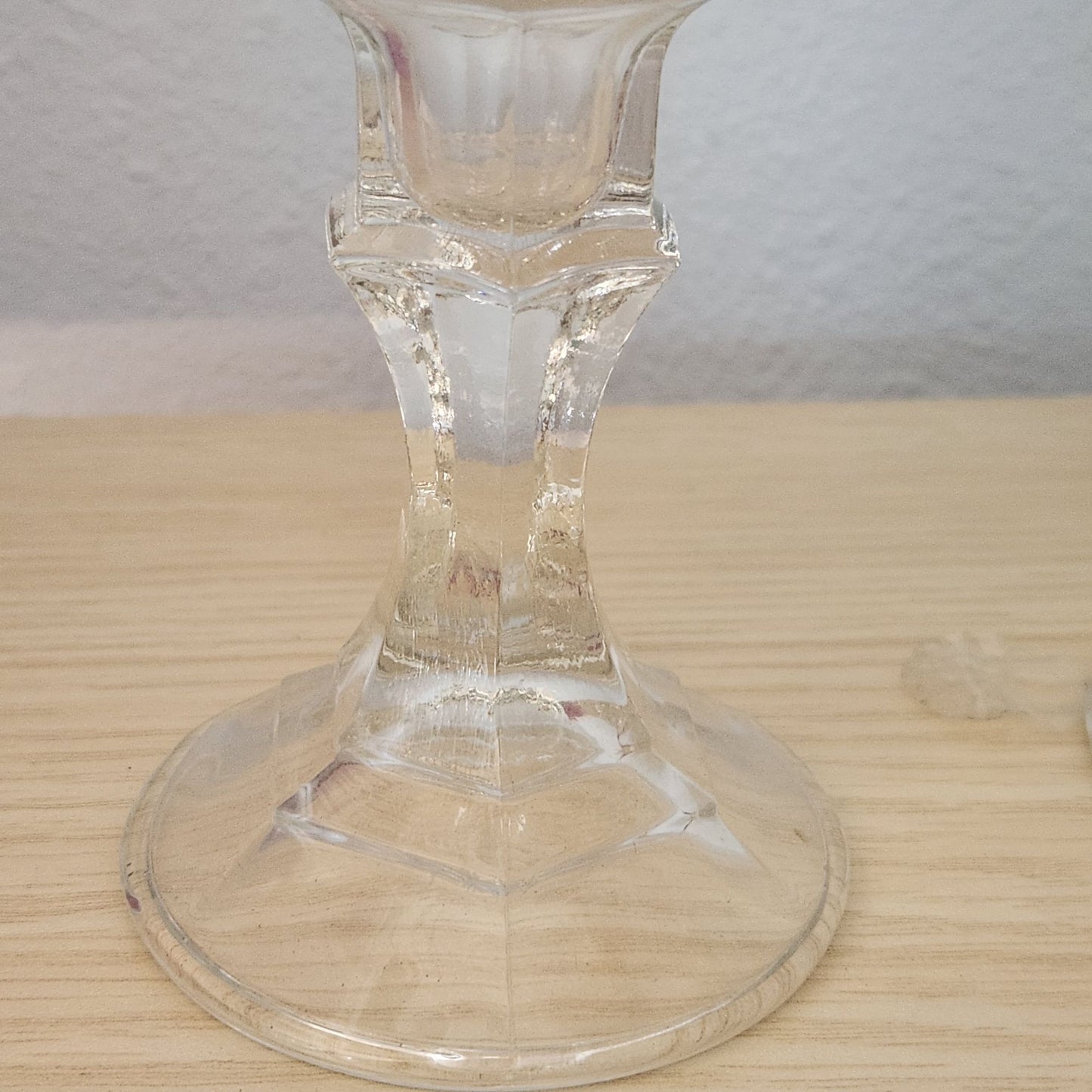 Clear Glass 2 pc Red Neck Wine Glasses with lid 8" Tall 4" Glass 4" Stem