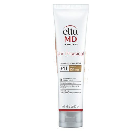 EltaMD UV Physical Tinted Sunscreen for Face, SPF 41 Tinted Sunscreen, 100% Mineral Active Sunscreen, 3.0 oz Tube