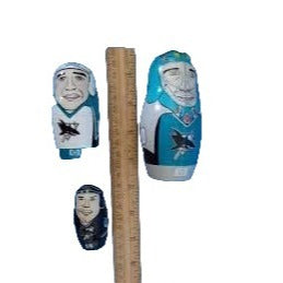 HP 2004 San Jose Sharks NHL Nesting Doll Set Nabokov, Marleau, Stuart