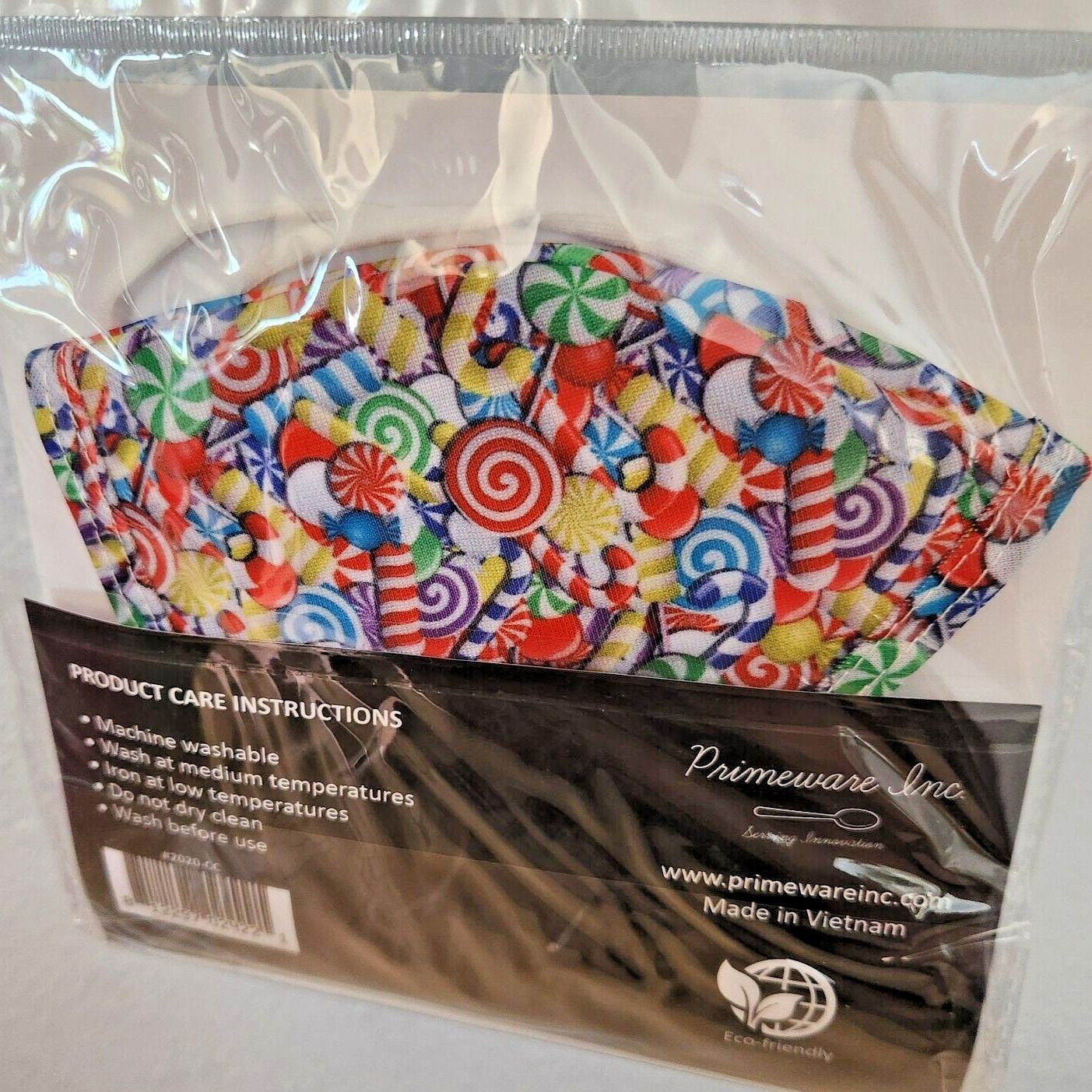 Primeware Mask Color Candy Design Adult 2 pack 2 layers 100 % Polyester Washable