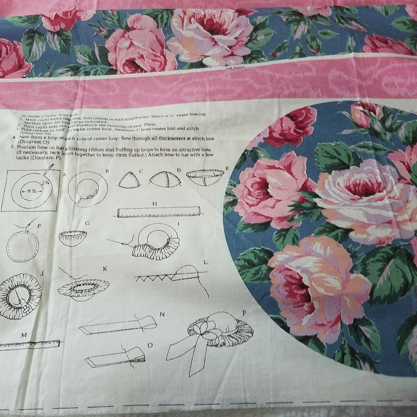 Craft Kit Cranston Print Works Garden Party Hat Decoration Wall Door Floral