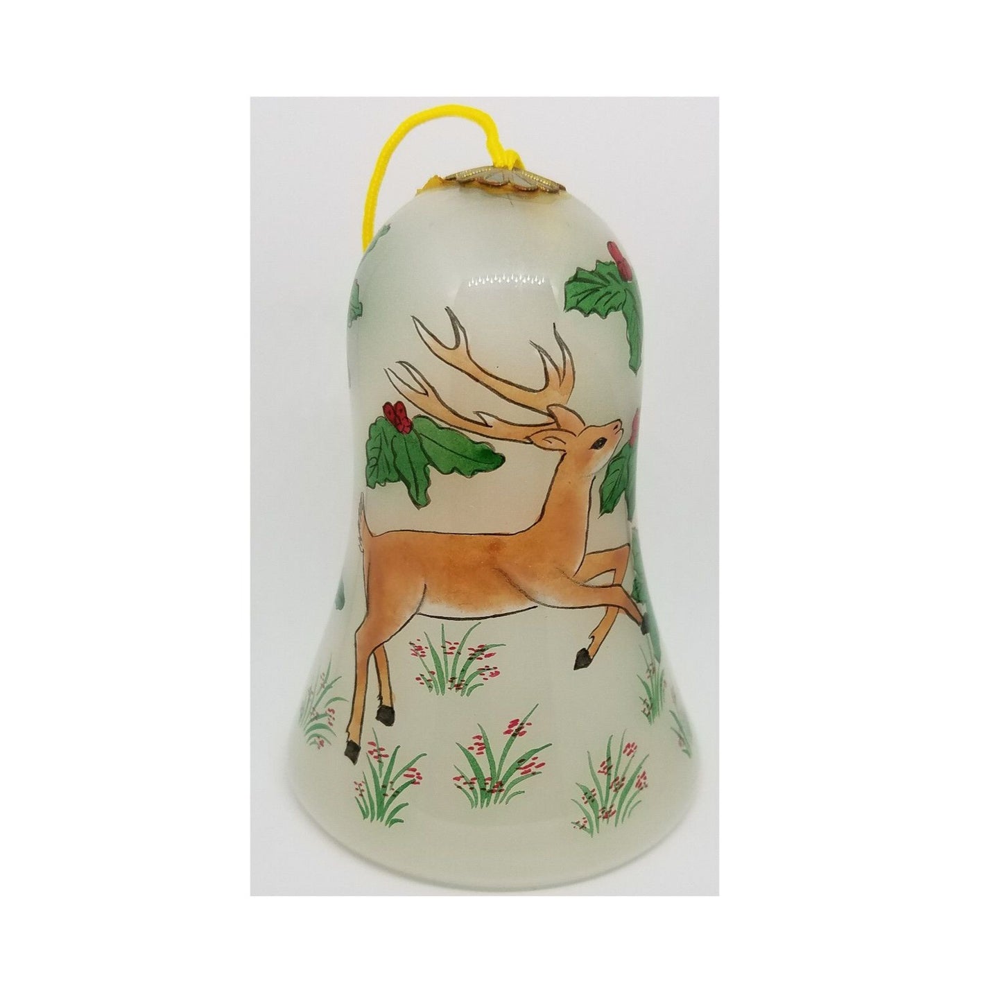 Ornament Hand Painted Glass Reindeer Bell Gaul Searson Limited San Francisco