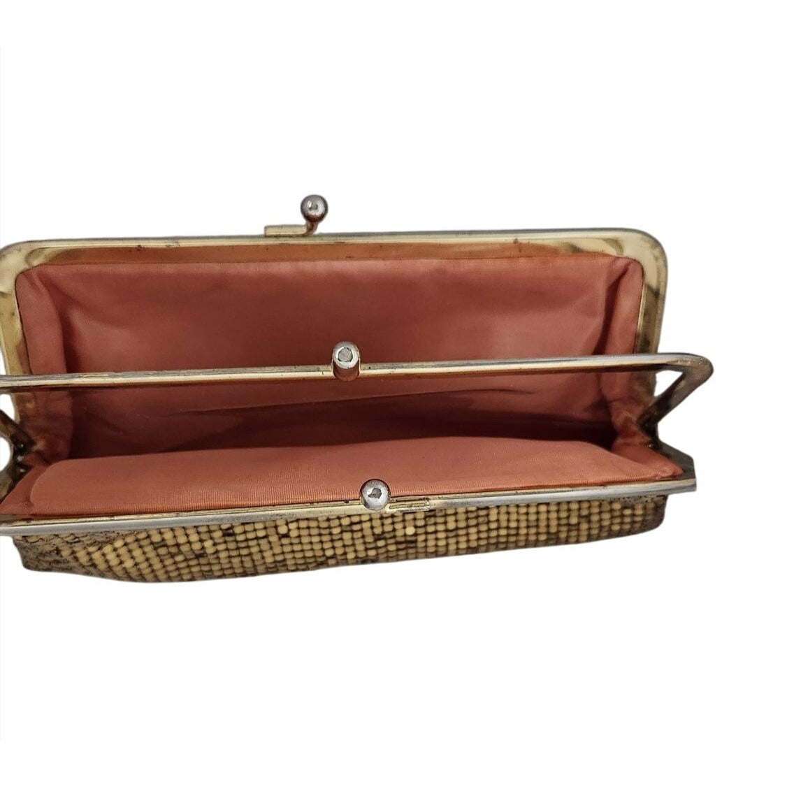 Purse 3 piece set Whiting & Davis Vintage Gold Mesh Bag Change Purse Money ,Cigarette Case
