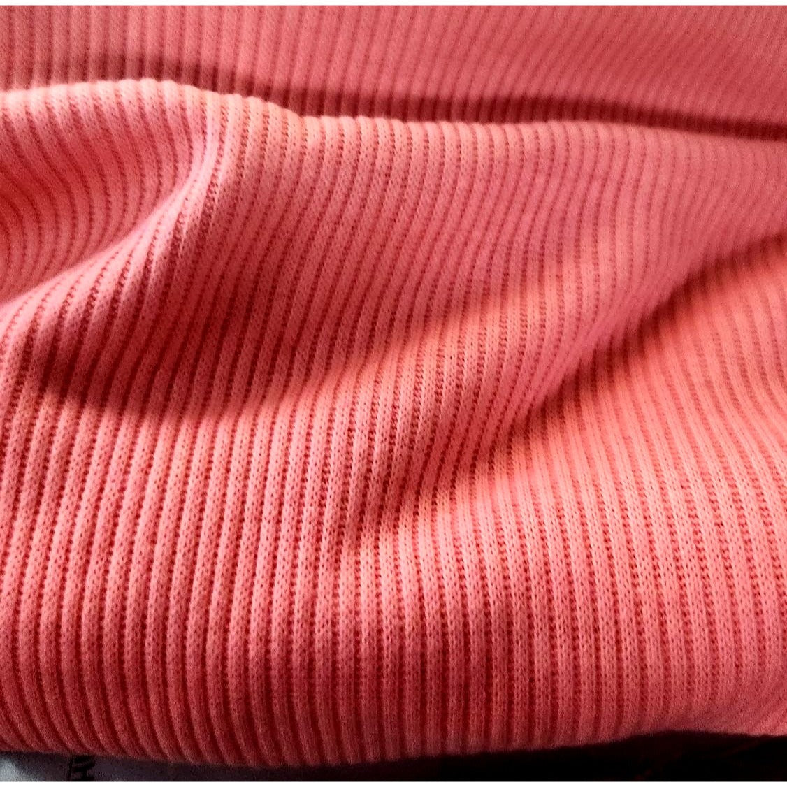 Material Orange Ribbed Polyester Costume 58 x 34 Infinity Fabric Stretchy Shirt Light weight