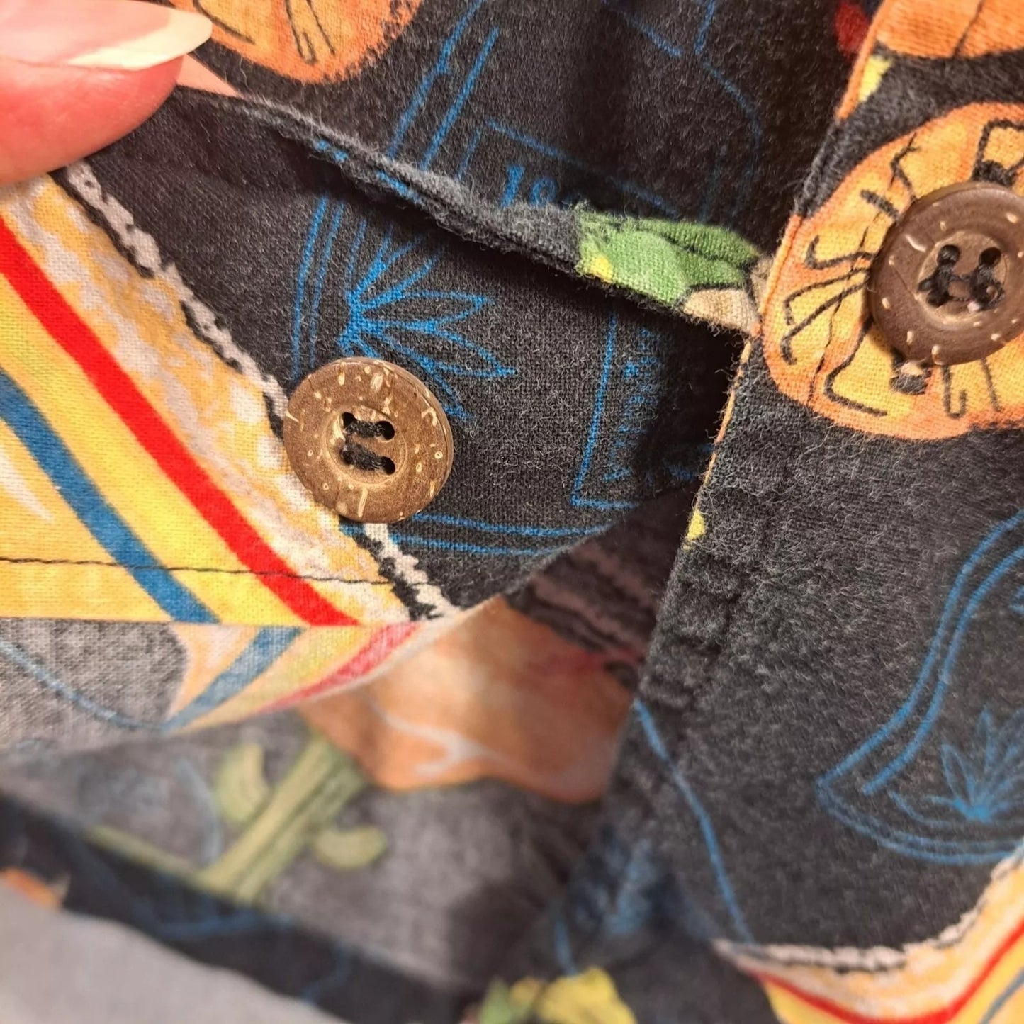 David Carey Original Shirt Men XL Tequila Margarita Short Sleeve Button-Up  Shirt 100% Cotton Made In Thailand