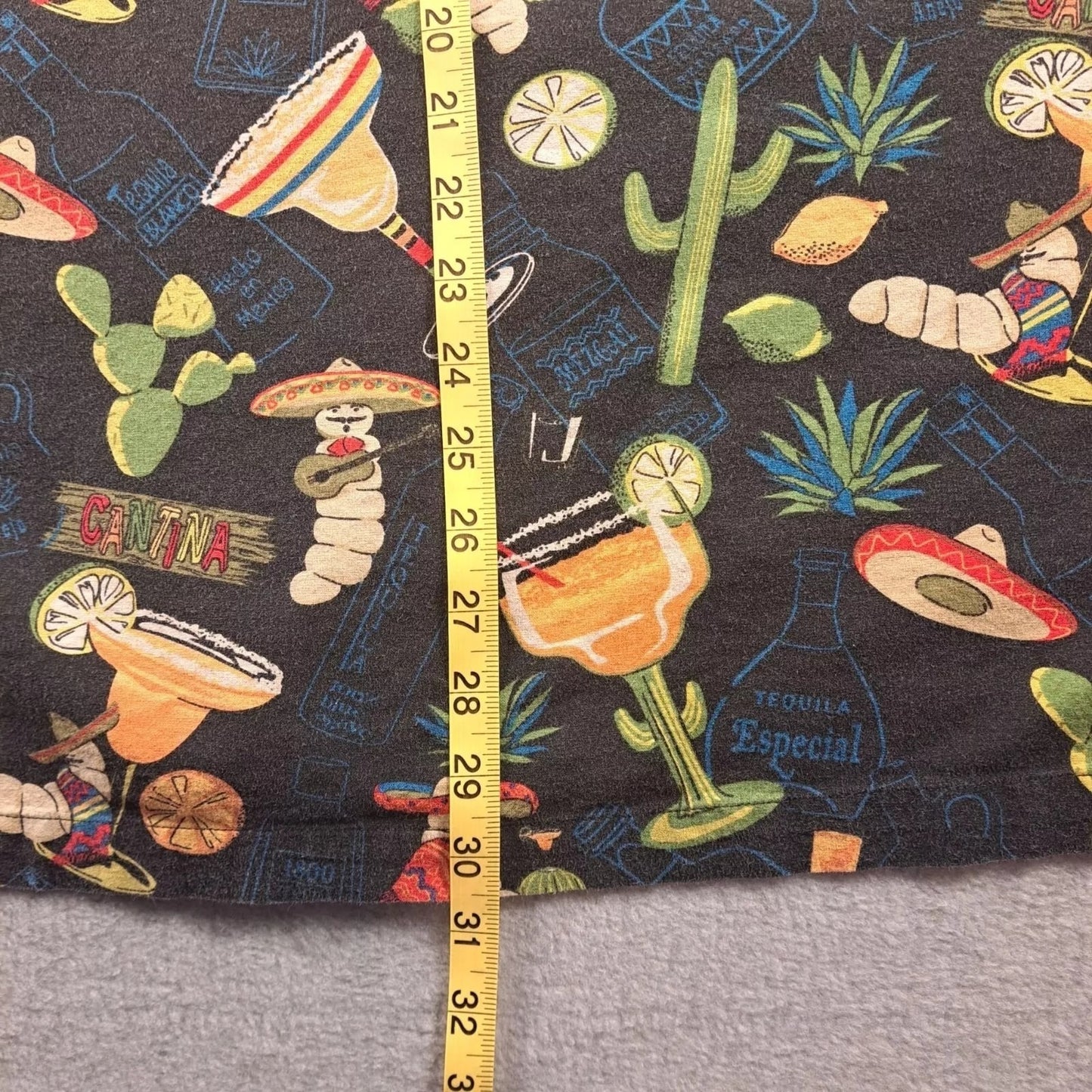 David Carey Original Shirt Men XL Tequila Margarita Short Sleeve Button-Up  Shirt 100% Cotton Made In Thailand