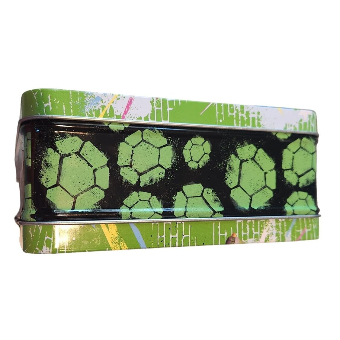 Ninja Turtles Mini Tin Box Co 6 x 6 x 2 1/2 Time To Shell Up Handle Clean inside