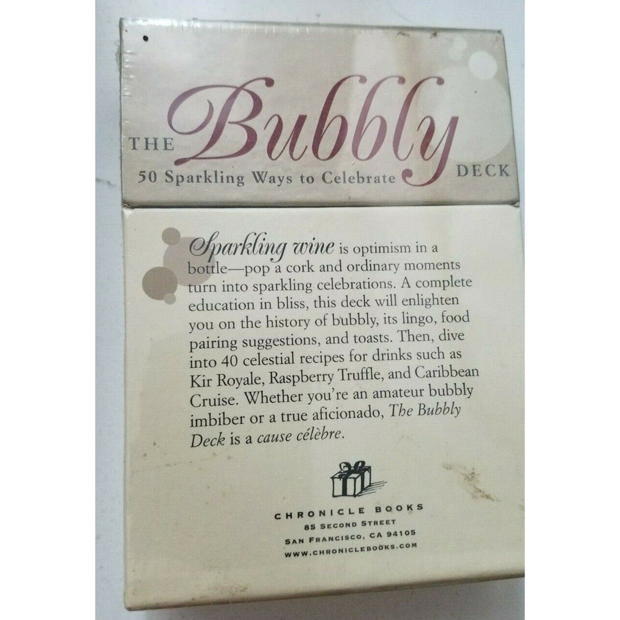 Card Bubbly Deck 50 Sparkling Ways to Celebrate Babs Suzanne Harrison 2004 Mumm