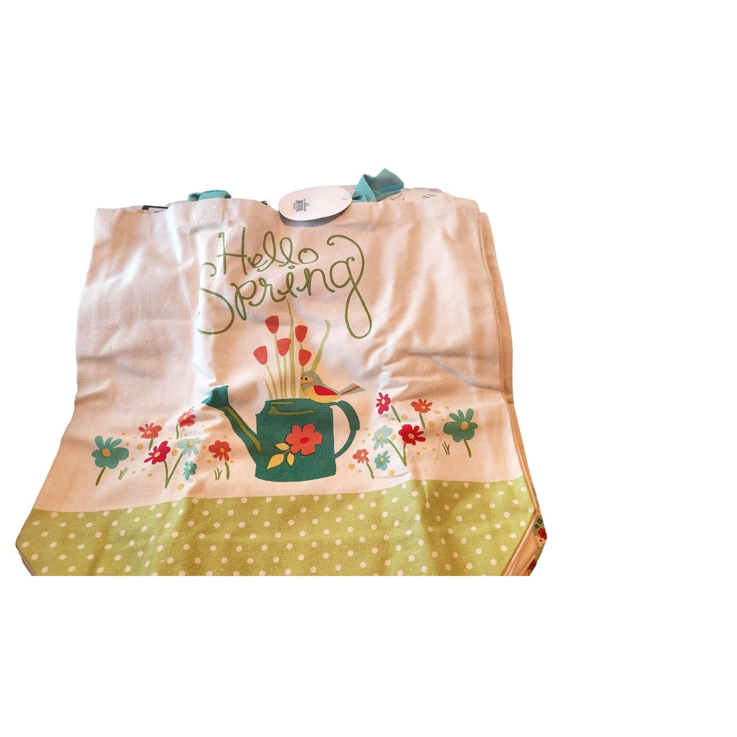 Bags Canvas Shopping Set 3 Canvas Say "Hello Spring " " Happy Mother's Day" " April Showers Bring May Flowers"