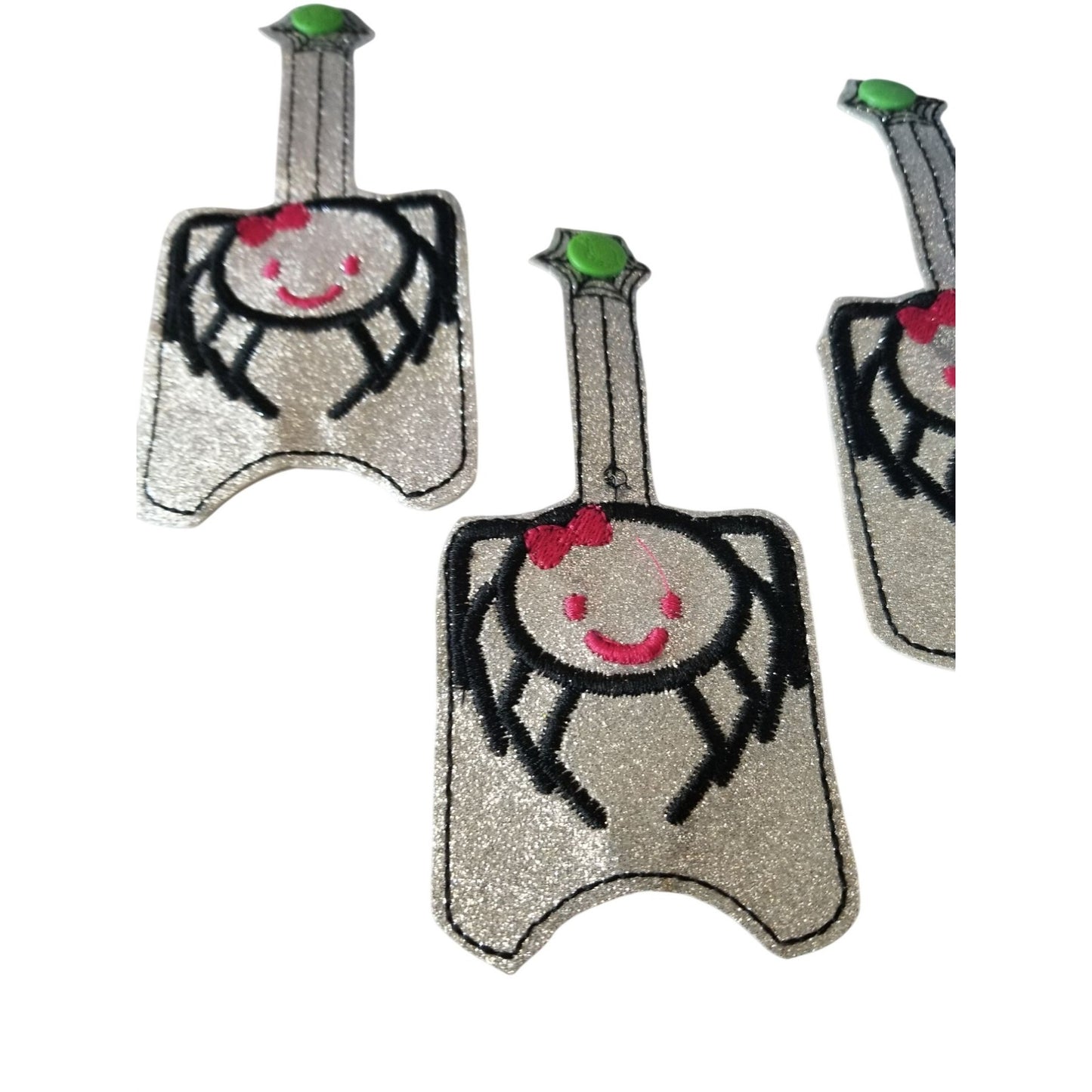 Bath & Body Works 1 oz Hand Sanitizer Set of 3 Spiders Embroidered Faux Leather Holder