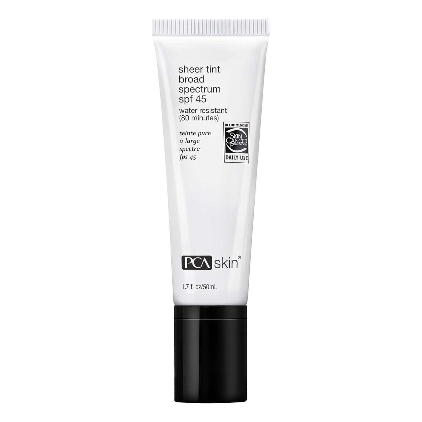Skincare PCA SKIN Sheer Tint Broad Spectrum SPF 45 1.7 oz - Universally-Tinted Water-Resistant Hydrating Sunscreen