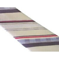 Tie Men's Silk Blend Hai Yan Neck Tie Red Yellow Brown White Stripes Narrow