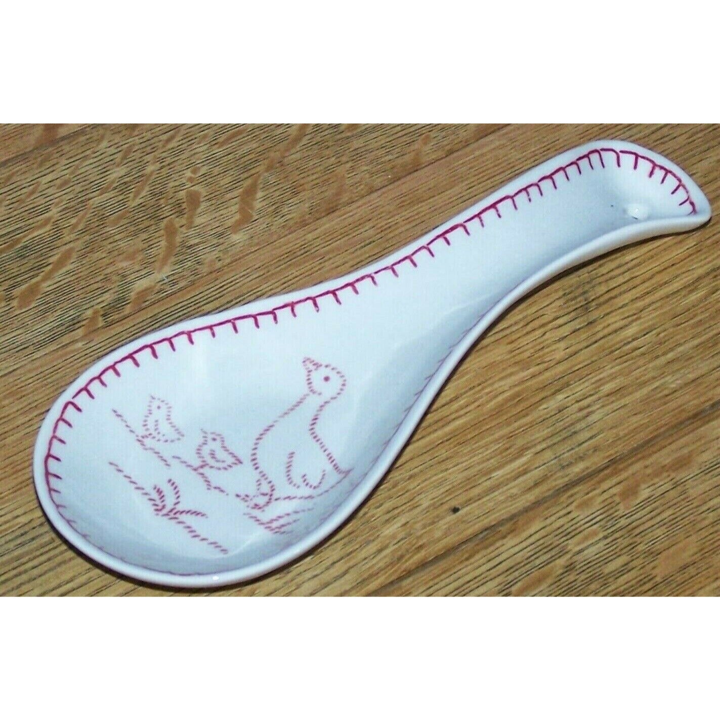 Kitchen Spoon Rest Chicken Baby Chicks Ceramic Andrea by Sadek 8 1/2" Hanging or Counter