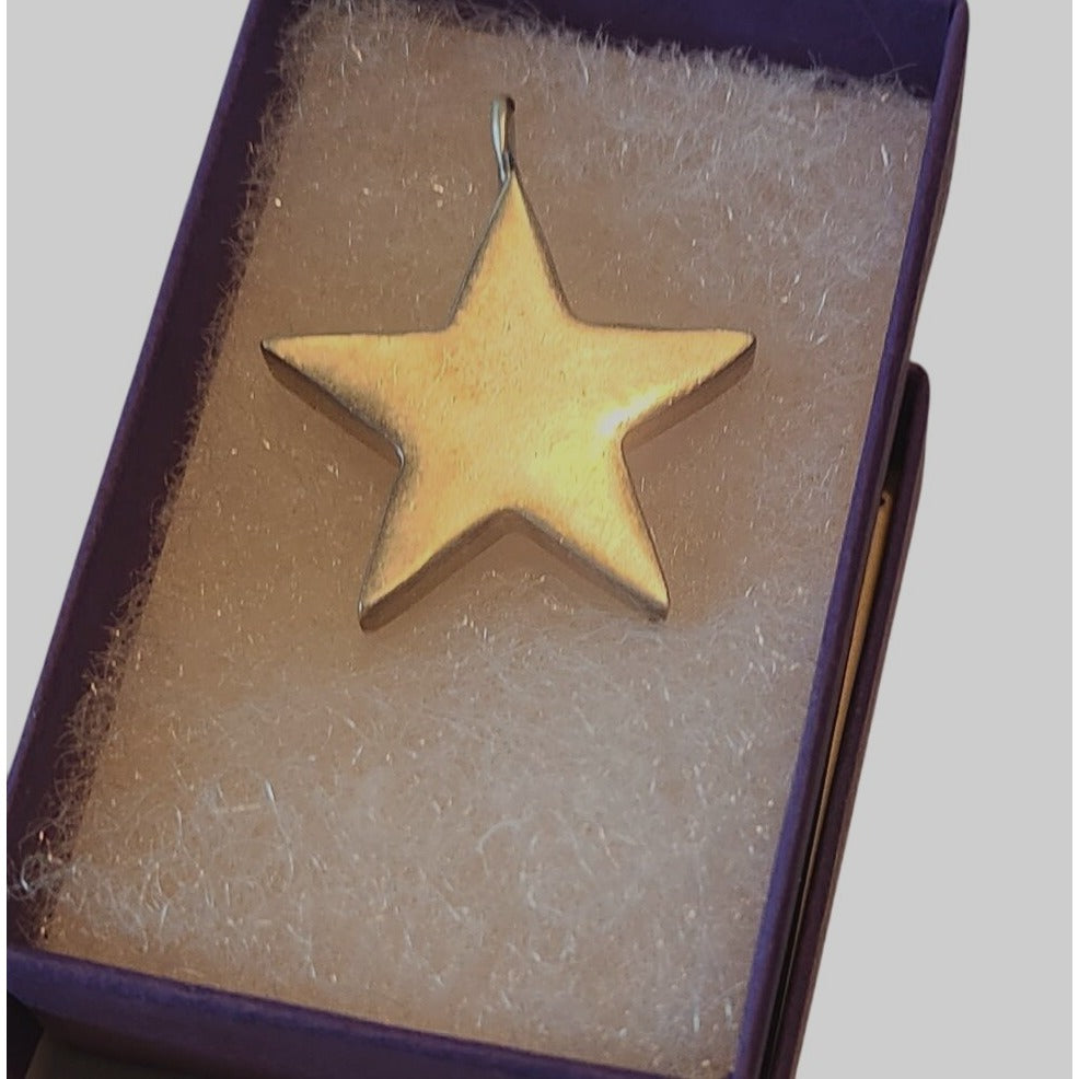 Pendant Silver Star 30 x 30 mm 5 mm thick 6.8Gr 925 Silver