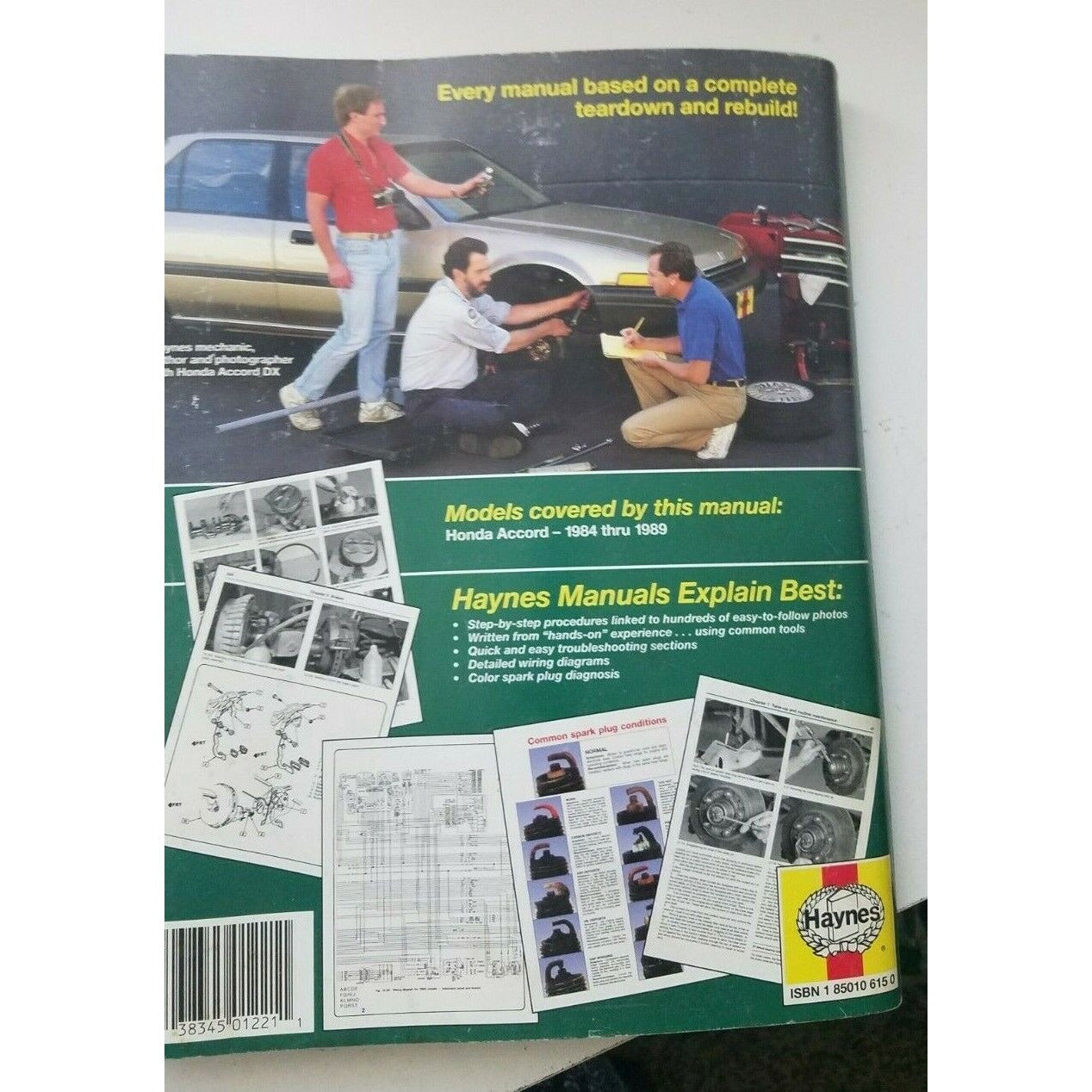 Book 1984 - 1989 Haynes Honda Accord All Models Automotive Repair Manual