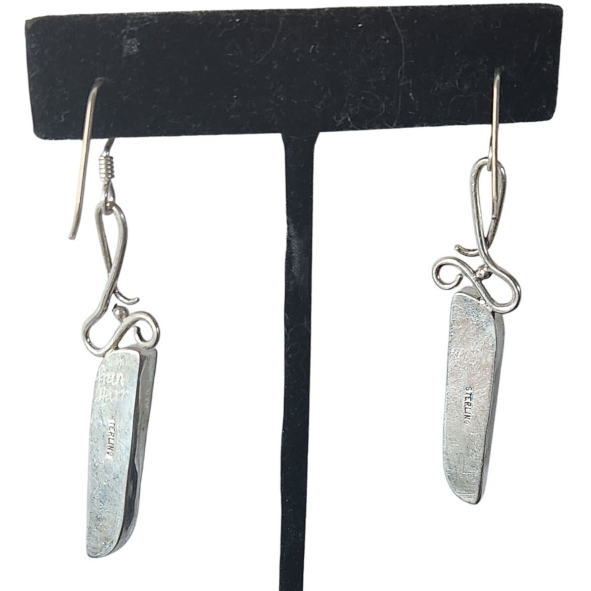 Earrings Peanutwood Silver Post Silver Drop 8.1 gr Jerry & Fran Harr