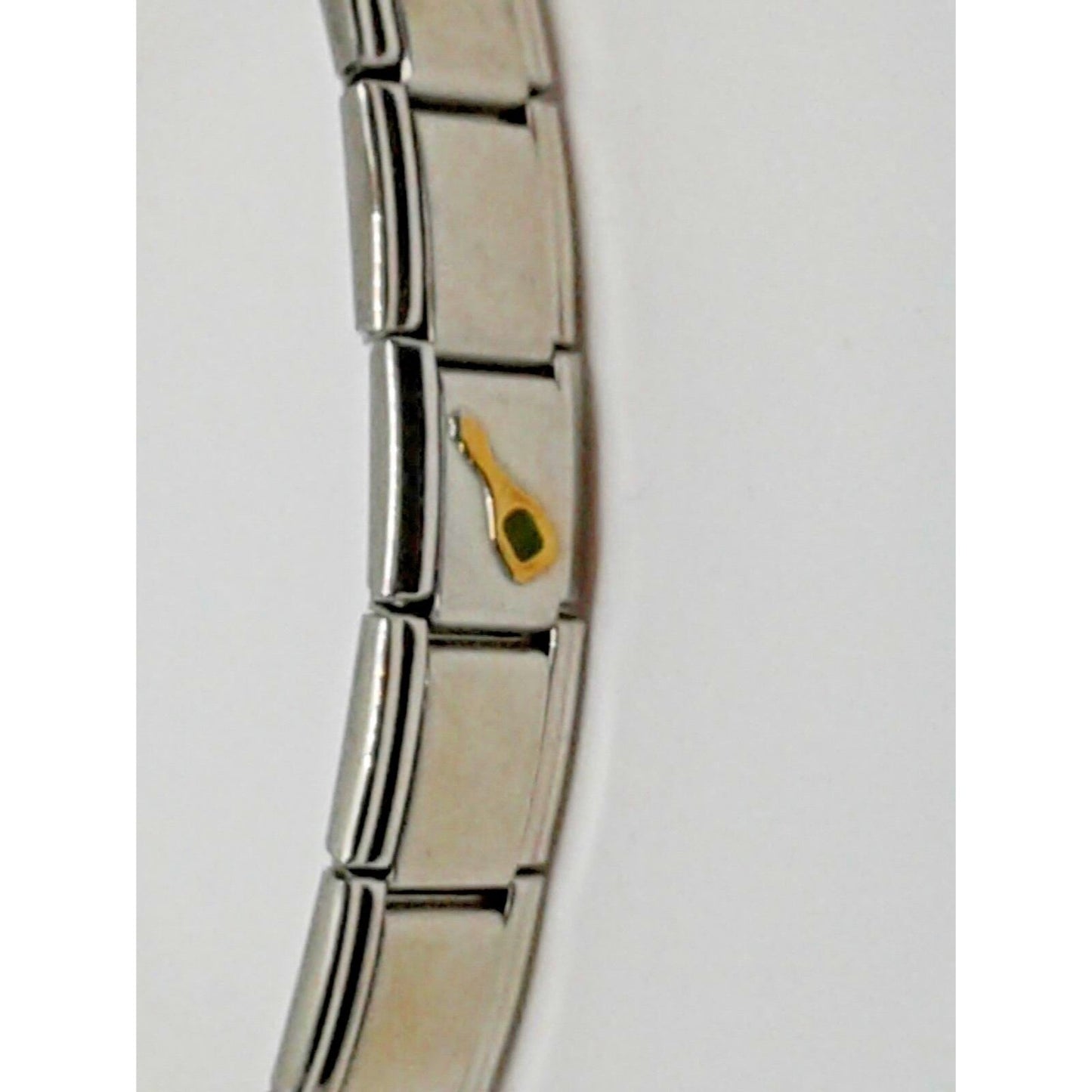 Bracelet Pugster Italian Charm Champagne Bottle Link Stainless