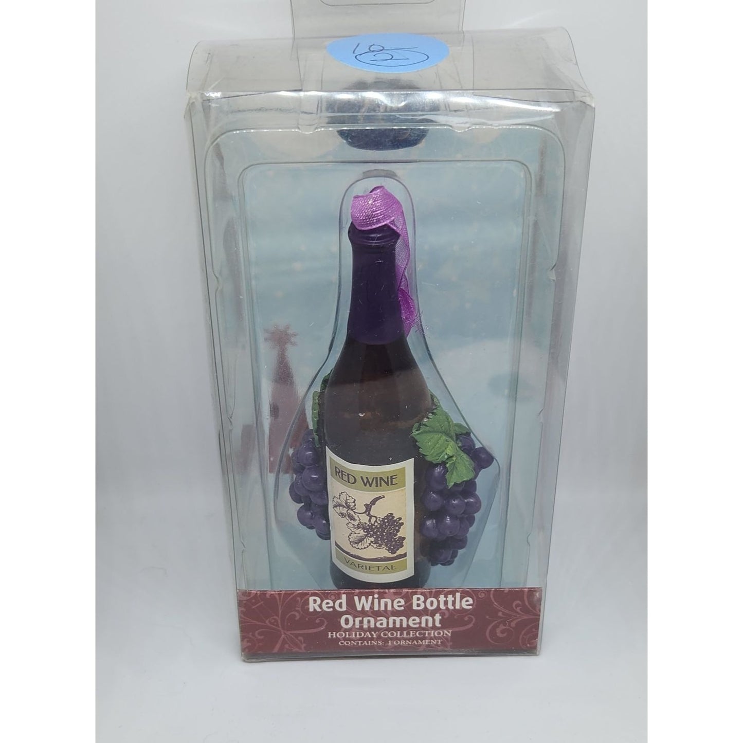 Christmas Ornament Red Wine Bottle  4 1/2" Tall Epic Hanging