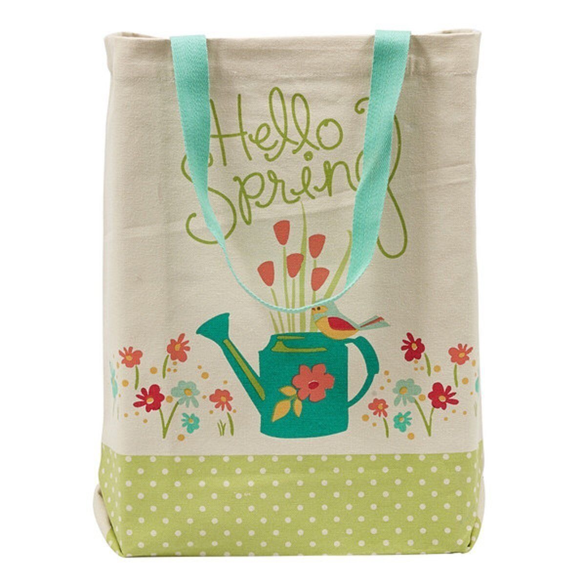 Shopping Canvas Totes 3 Pack Garden Printed Cotton 15"w X 15 1/2"l X 4