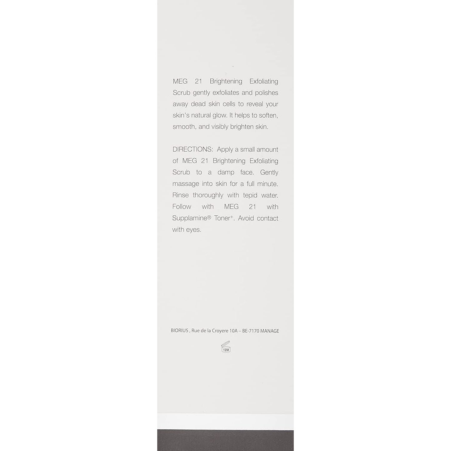 Skin Care MEG 21 Bright & Clear Exfoliating Scrub. Gentle exfoliator face 3.4 oz