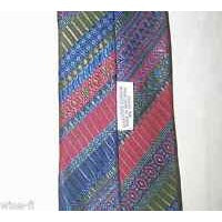 Tie Red Green Black  Acetate Neck Tie No name  Brand  58 " Long  3 1/2"  Wide