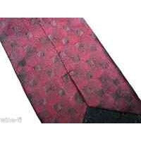 Tie Men's Silk Neck Tie Red Back Made by  DKNY Geometric Squares Holiday