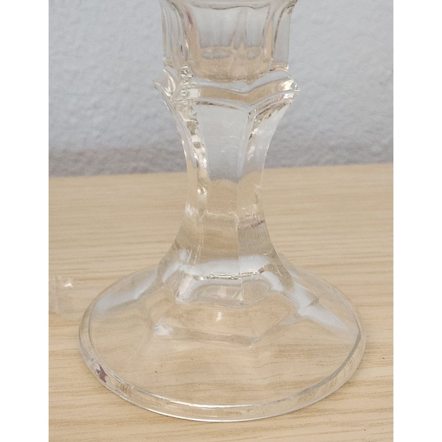 Clear Glass 2 pc Red Neck Wine Glasses with lid 8" Tall 4" Glass 4" Stem