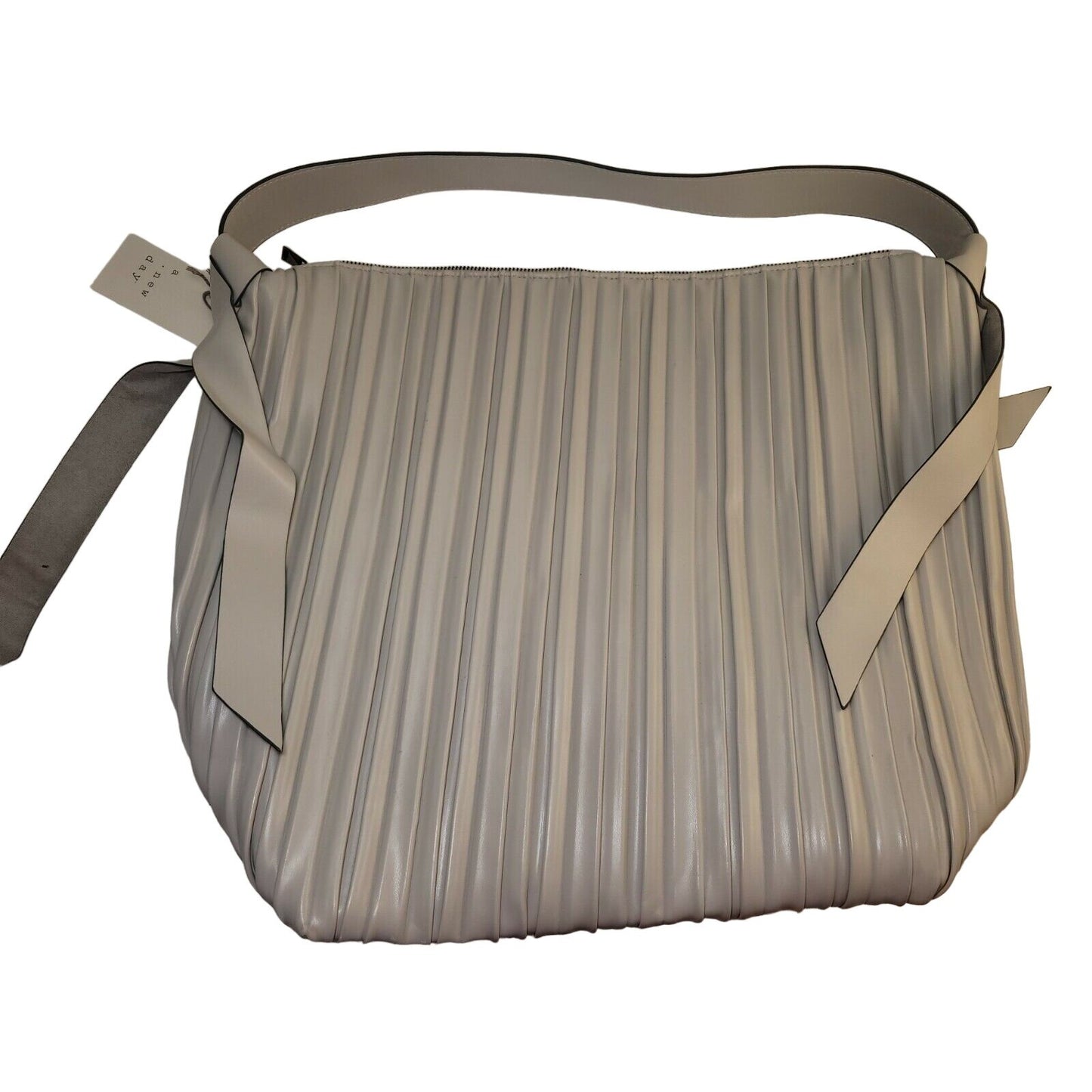 Purse Soft Pleated Hobo Handbag - A New Day™ Gray pumice stone 15" x 15" x 5" 20 Handle 1 Zip 2 Slit pocket inside