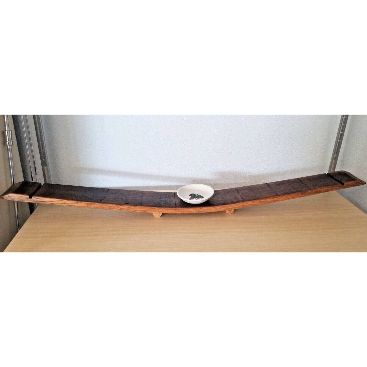 Wine Stave Sushi Tray Cork Feet Grape Dipping Bowl 37" x 3 1/2 " x 2" Food Safe
