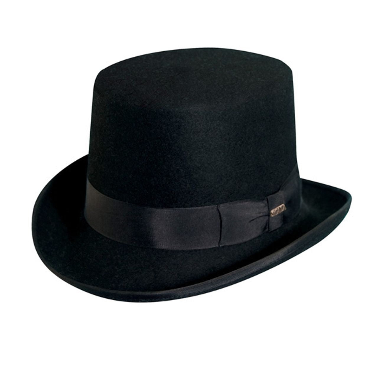 The Scala Wool Felt Top Hat is great for any and all formal occasions. This simple, yet elegant design is sure to turn heads. The 5" crown