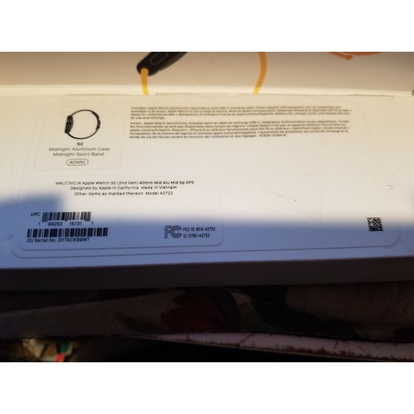 Apple Watch for parts 1 watch face 3 pieces of the band not working PARTS