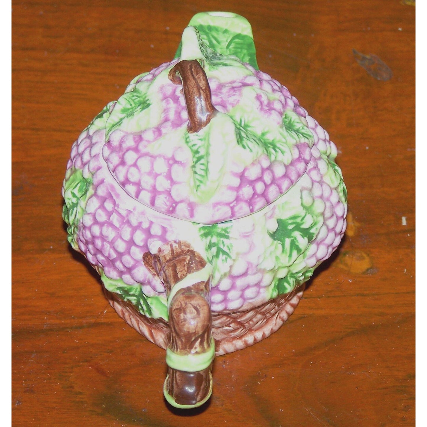 Tea Pot Decorative Ceramic Mini Tea Pot Teapot Grapes Clusters and Vines GKRO