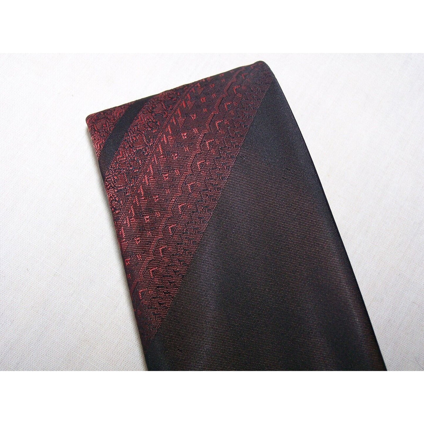 Tie Men's Polyester Neck Tie Burnt Orange Black Geometric Dacron Madmen Style