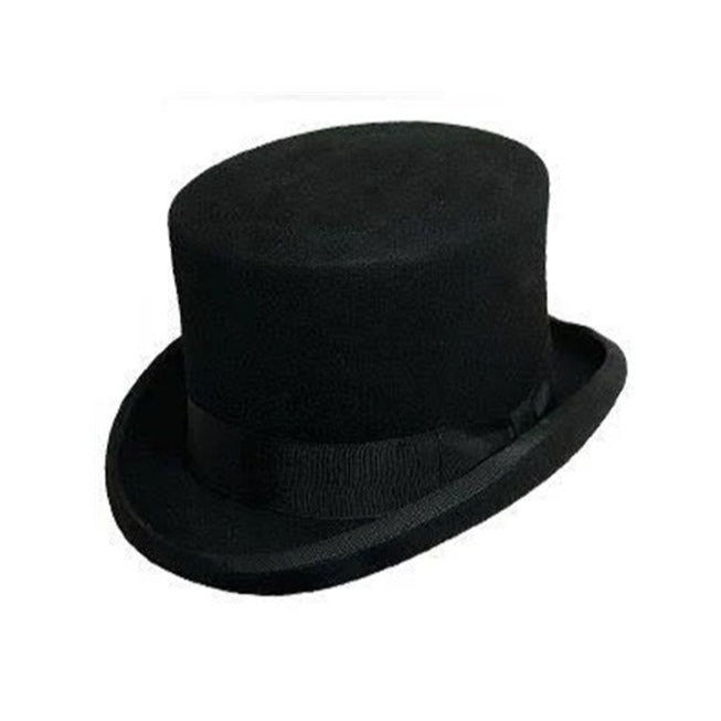 The Scala Wool Felt Top Hat is great for any and all formal occasions. This simple, yet elegant design is sure to turn heads. The 5" crown