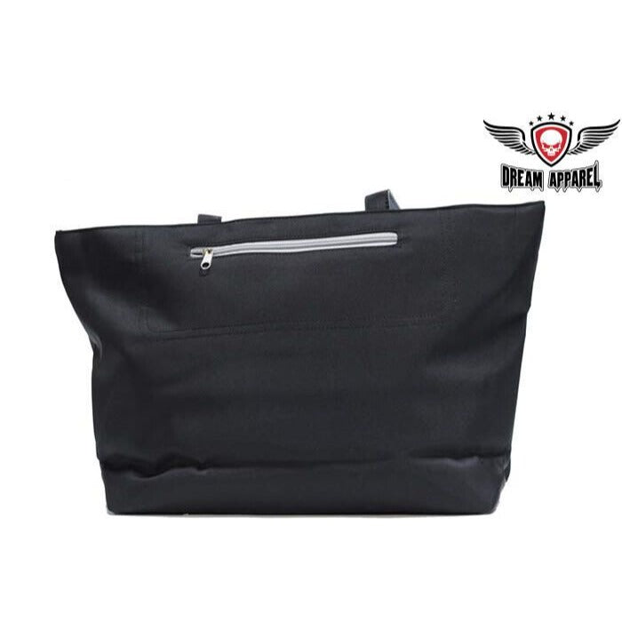 Professional Tote Women Black & Gray Shoulder Purse 20" x 5" x 12.5" Laptop Compartment CD Case and ID holder