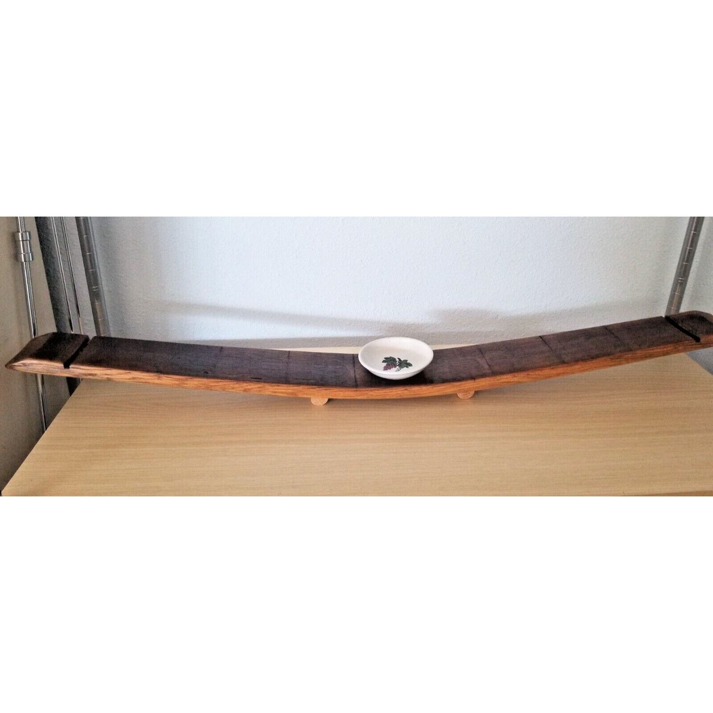 Wine Stave Sushi Tray Cork Feet Grape Dipping Bowl 37" x 3 1/2 " x 2" Food Safe