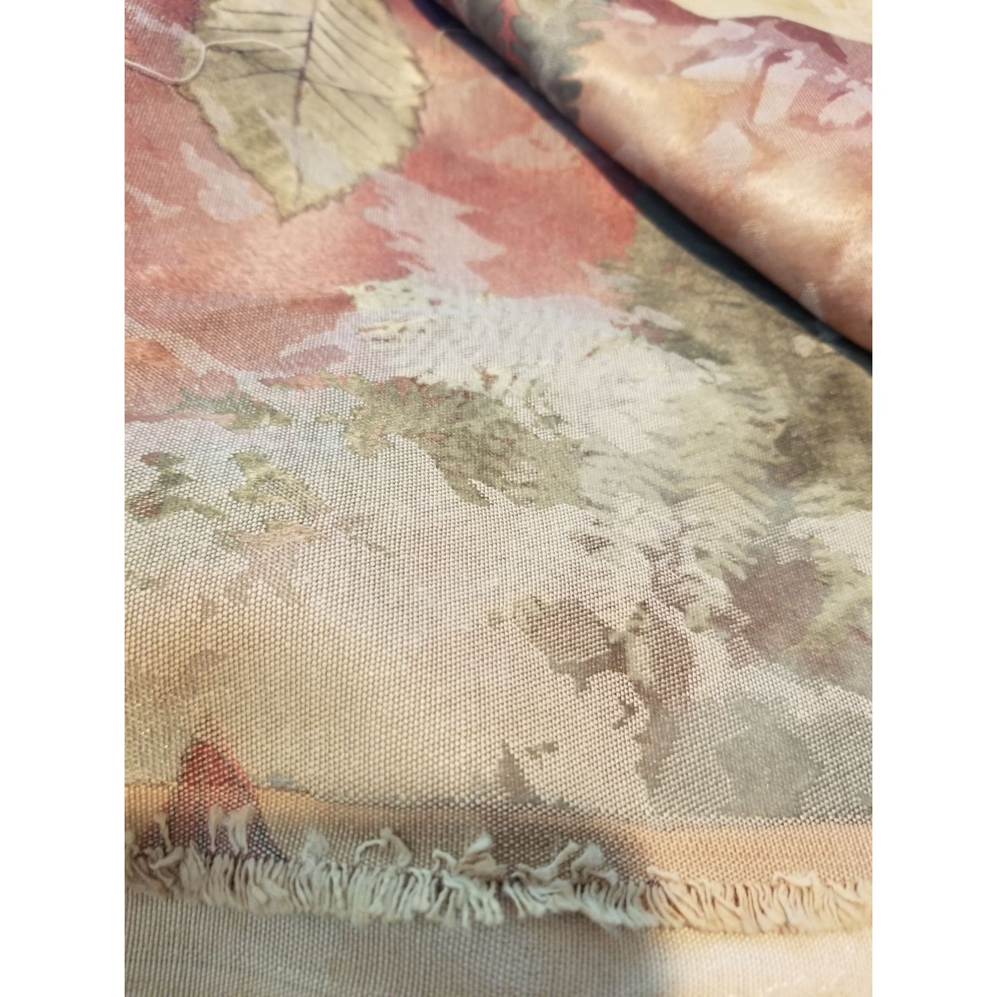 Material Fabric Brown Gold Grey 56" x 112" Heavy Fabric Transprint  1998