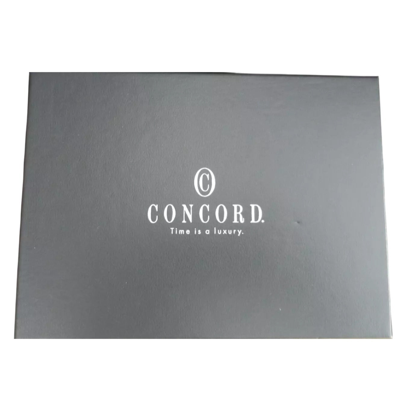 Concord Gray Empty Presentation Watch Box Inner Outer & Booklet Quartz Manual 2 LInks for Watch Band and a couple of Pins No Watch