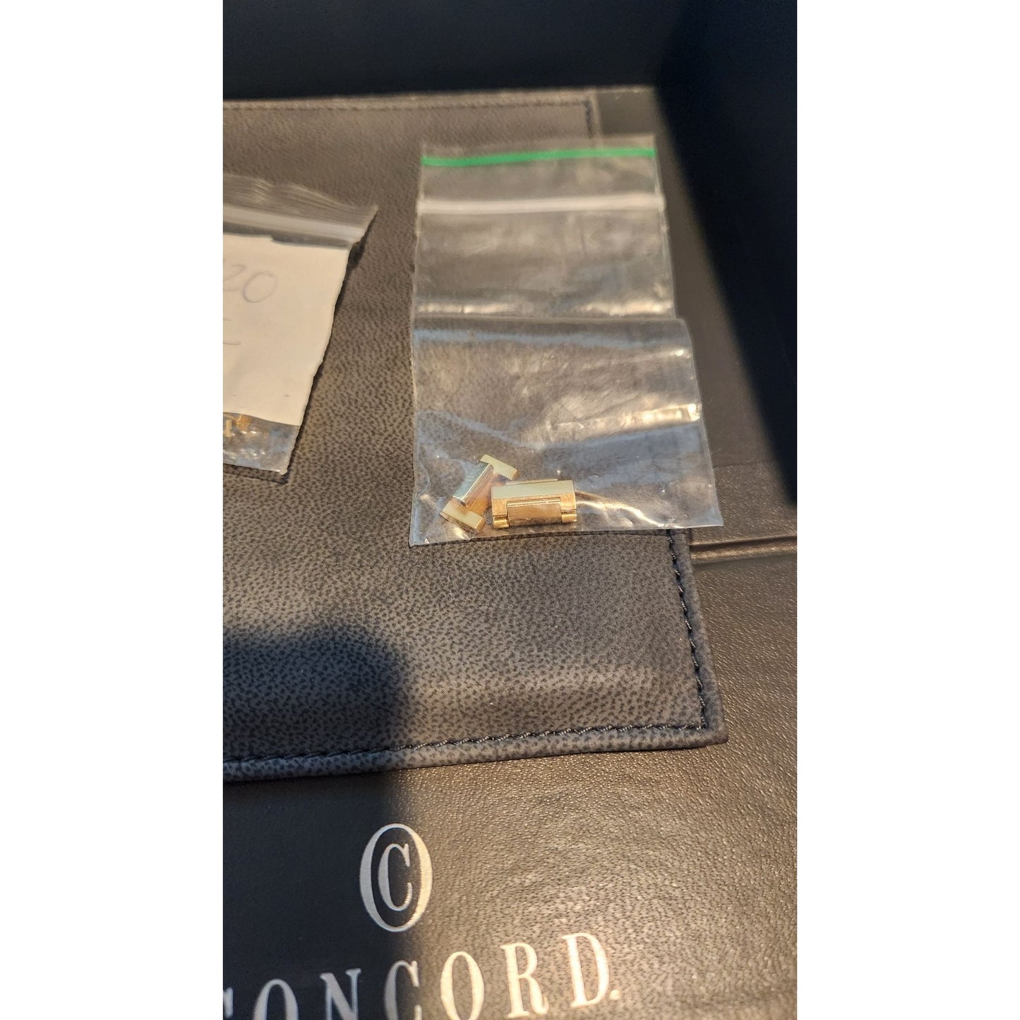Concord Gray Empty Presentation Watch Box Inner Outer & Booklet Quartz Manual 2 LInks for Watch Band and a couple of Pins No Watch