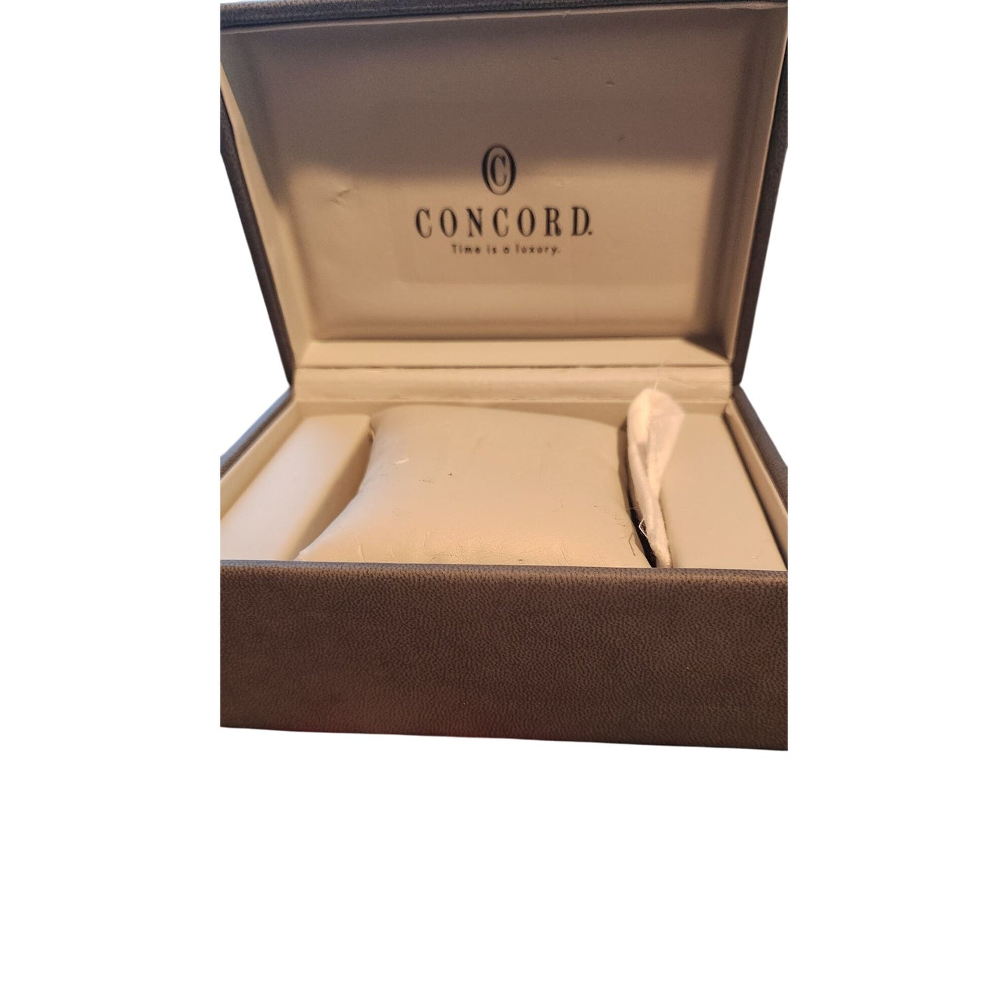 Concord Gray Empty Presentation Watch Box Inner Outer & Booklet Quartz Manual 2 LInks for Watch Band and a couple of Pins No Watch