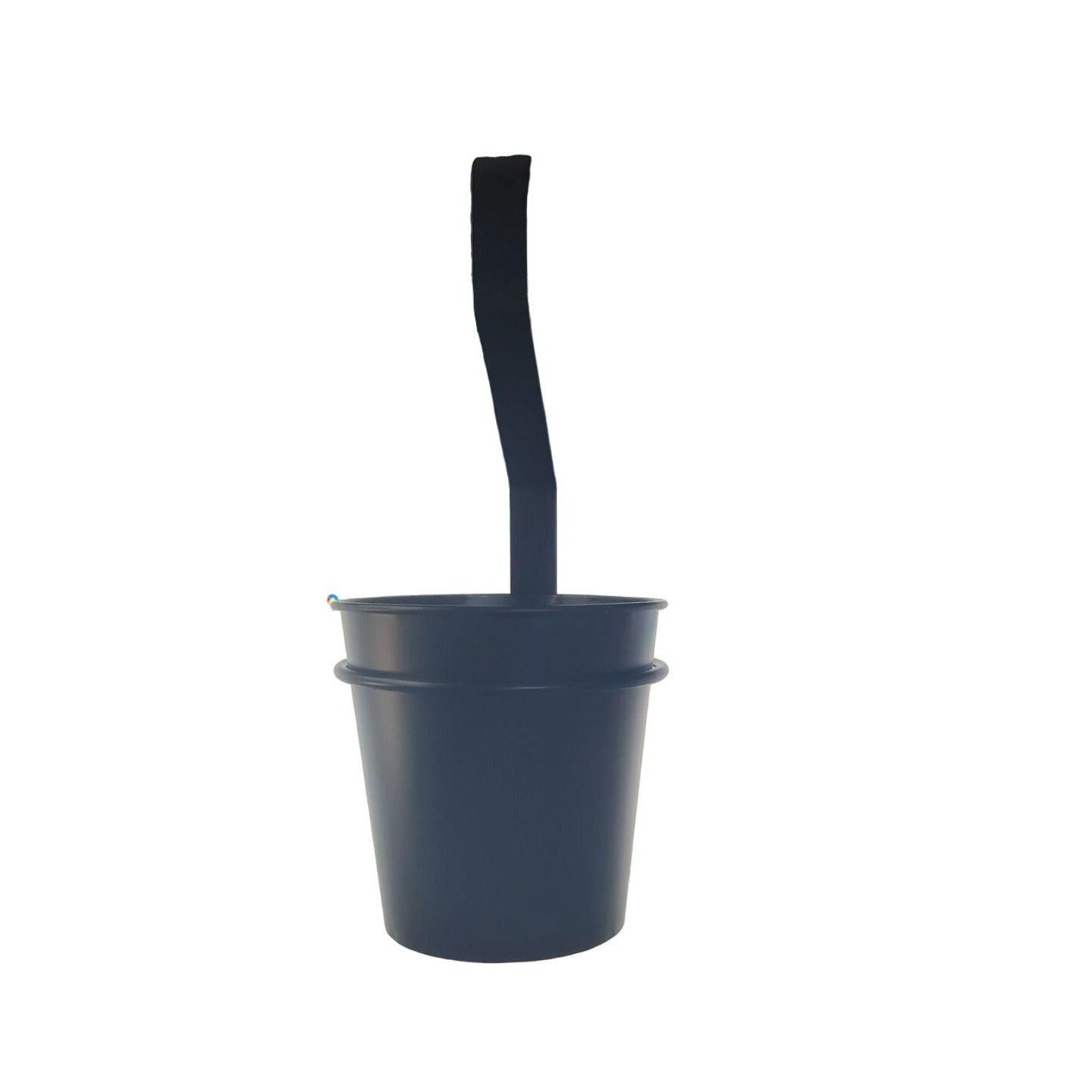 AVON On the Wall Collection Bucket with Holder Black Bucket 5" with hanger 7"